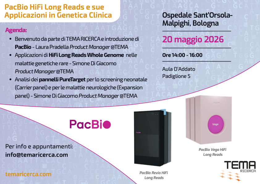 Seminario Pacbio: HiFi Long Reads e sue Applicazioni in Genetica Clinica
